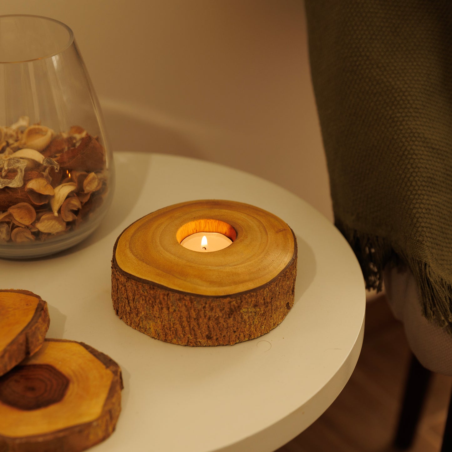 Wooden Candle